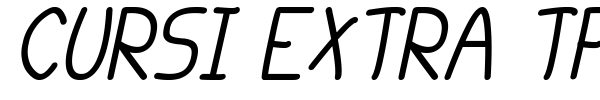 Cursi Extra TFB font preview